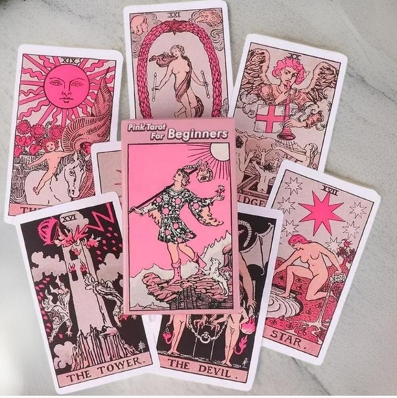 Pink Tarot for Beginners Rider Waite 78 Cards - Picture 4 of 8